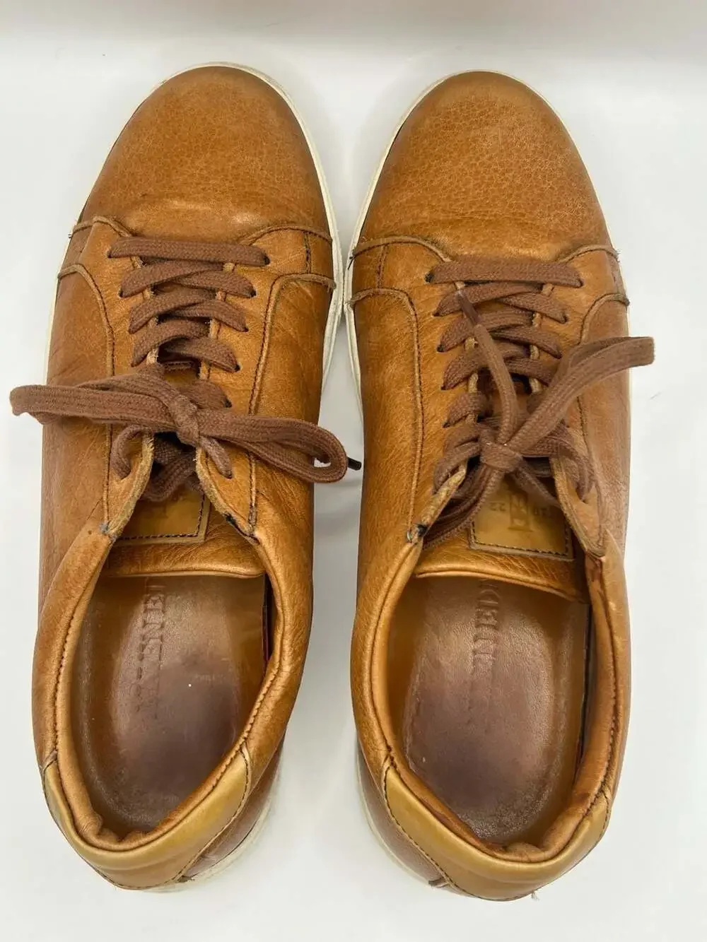Allen Edmonds Courtside Low-Top Brown Leather Sneakers Men's Size 8 D